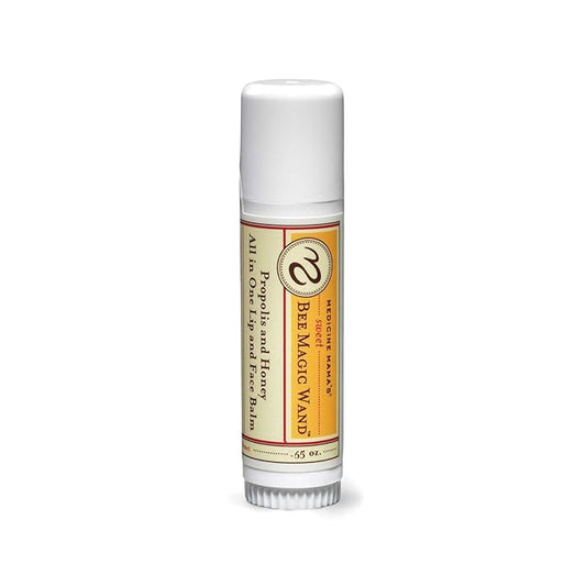 Medicine Mama's Apothecary Sweet Bee Magic Wand, All In One Lip and Face Balm, .65 Ounce