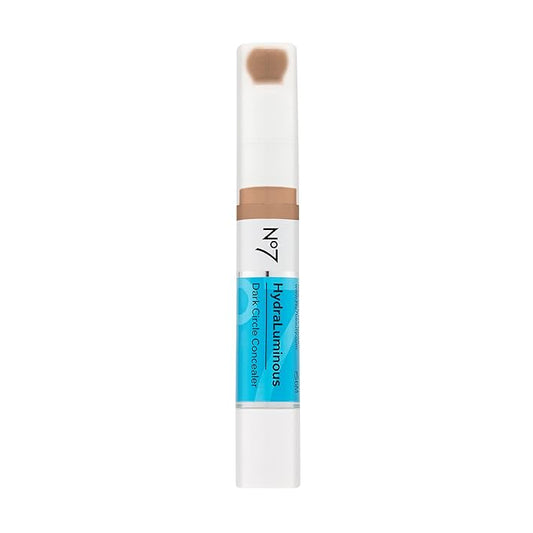 No7 Hydraluminous Concealer - Shade 8.5 - Full-Coverage Under Eye Concealer for Dark Circles with Caffeine & Ceramides - Hydrating & Brightening Concealer for Dark Under Eye Area (3.9ml)