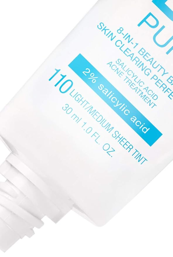 Maybelline Dream Pure Skin Clearing BB Cream, 8-in-1 Skin Perfecting Beauty Balm With 2% Salicylic Acid, Sheer Tint Coverage, Oil-Free, Light/Medium, 1 Count