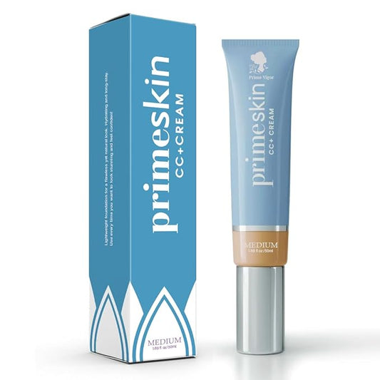 Primeskin Cc Cream for Older Women,Korean Cc Cream, Self Adjusting for Mature Skin, Satin Skin Korean 1.69 Fl Oz/50ml (MEDIUM)
