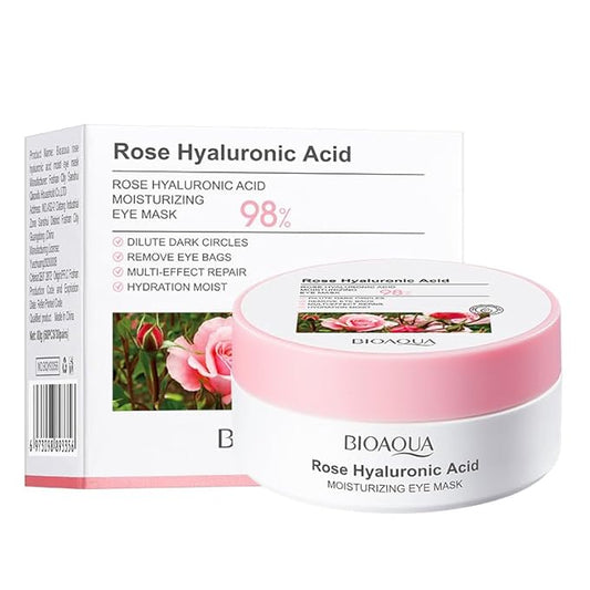 60PCS/30pairs Rose Hyaluronic Acid Moist Eye Mask Nourishing Eye Mask Hydrating Moisturizing Nourishing Eye Zone Eye Mask 80g