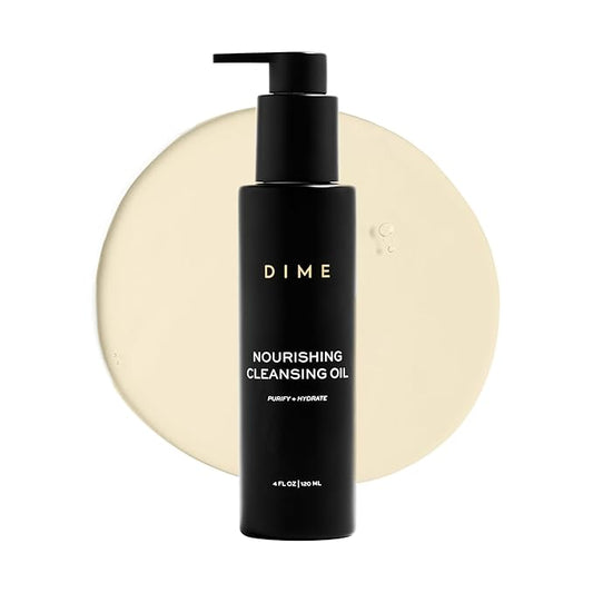 Dime Beauty Nourishing Cleansing Oil, 4 FL OZ (120 ml) - Cleanser & Makeup Remover, Formulated with Meadowfoam & Jojoba Oil for Skin