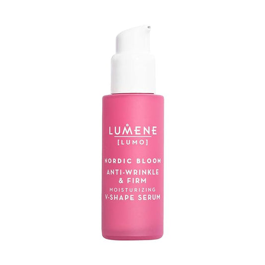 Lumene [Lumo] Nordic Bloom Anti-Wrinkle & Firm Moisturizing V-Shape Face Serum - Hydrating Serum to Help Visibly Reduce Fine Lines + Wrinkles - Infused with Nordic Lingonberry Extract (30 ml)