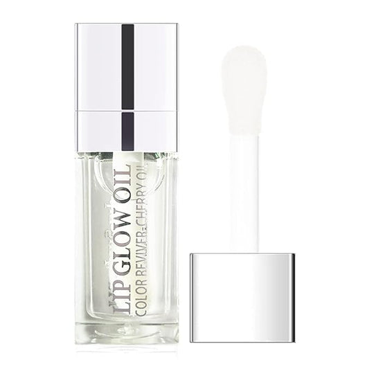 Plumping Lip Oil, Long Lasting Hydrating Lip Gloss Tinted Lip Balm Non-sticky Revitalizing, Transparent Lip Care Oil for Dry Lip (Clear)