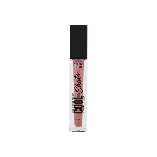 Soap & Glory SMP Cool The Shots Plumping Lip Gloss - Hydrating & Cooling Lip Plumper - Infused with Menthol & Vitamin E - High Shine, Glossy Finish - Vegan & Cruelty-Free - Nude Edition (4ml)