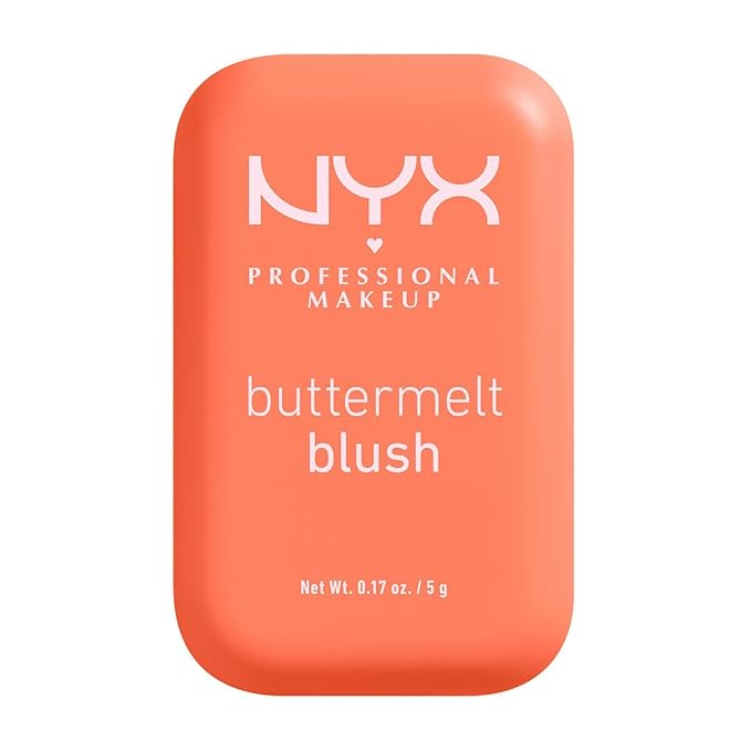 NYX PROFESSIONAL MAKEUP Buttermelt Powder Blush, Fade and Transfer-Resistant Blush, Up to 12HR Make Up Wear, Vegan Formula - Sooner The Butta