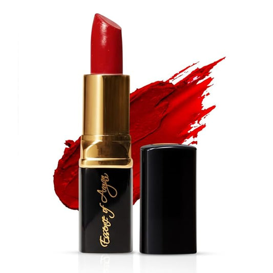 𝗘𝘀𝘀𝗲𝗻𝗰𝗲 𝗼𝗳 𝗔𝗿𝗴𝗮𝗻 Deep Moisturizing Red Lipstick, Long Lasting Lipstick & Lip Care in 1 with Pure Organic Argan Oil, Shea Butter, Jojoba Oil & Aloe Vera Hydrating, Roses R Red