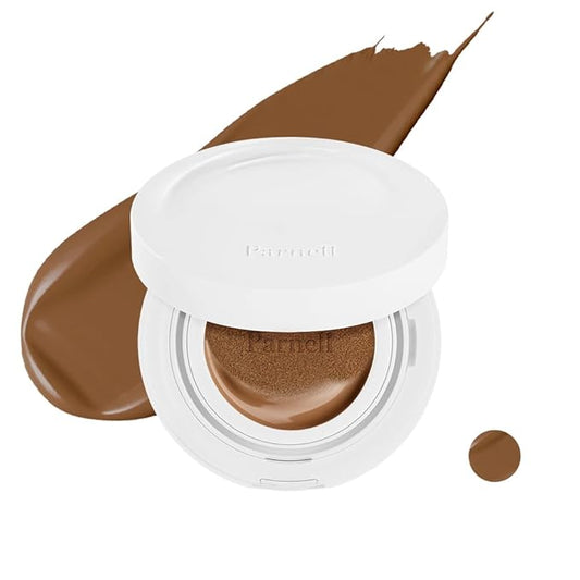 Parnell Cicamanu Serum Cushion - Moisturizing Foundation for Soothing, Coverage, Glass Skin and Lightweight for Sensitive and Dry Skin Pearl Skin (0.52 Fl Oz) (40N)