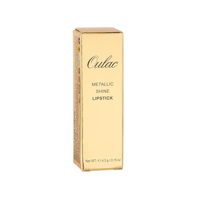 Oulac Metallic Brown & Nude Lipstick Set - 2PCS Vegan Lightweight Hydrating Formula with High Impact Lip Color for Full Coverage Lip Makeup, Christmas Gifts for Women, 08+10