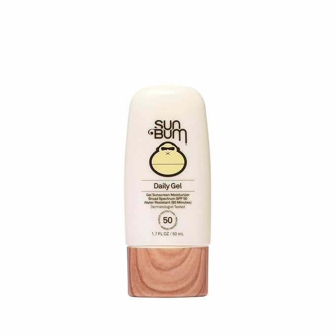 Sun Bum Daily SPF 50 Clear Gel Face Sunscreen - Broad Spectrum Moisturizing Facial Sunscreen with Vitamin E - Vegan and Hawaii 104 Act Compliant (Without Octinoxate & Oxybenzone) - Travel Size 1.7 oz