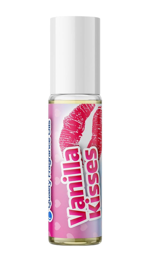 Quality Fragrance Oils' Vanilla Kisses | Long-Lasting Perfume Oil, Alcohol-Free, Strong Scent, 10ml Roll-On | Affordable Alternative to Designer Fragrances