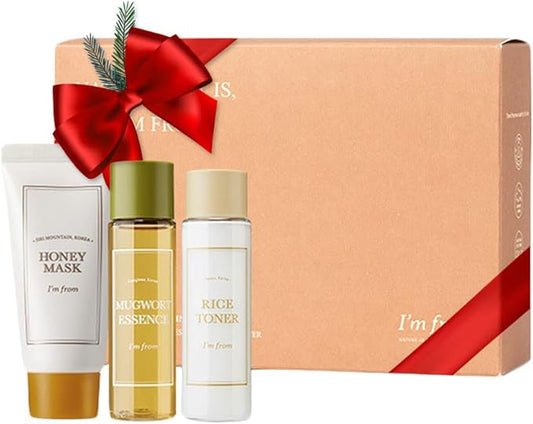 [I'm from] Miniature Set, Rice Toner, Mugwort Essence, Honey mask, Gifts for Women, Travel Essentials, Stocking Stuffers