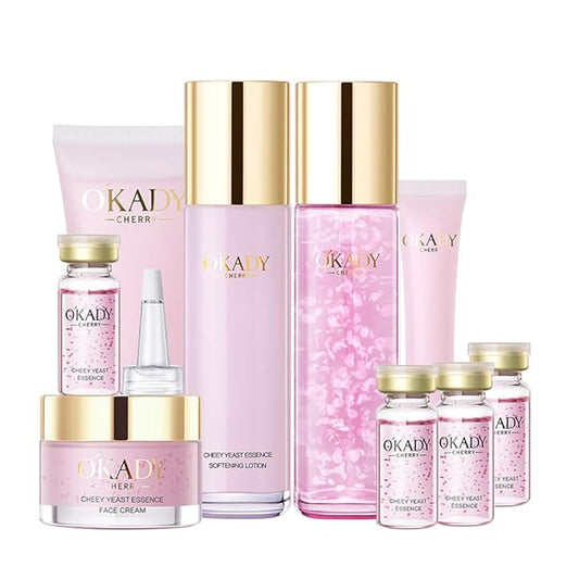 O'KADY Anti Aging Skin 9-piece Care Routine Kit skincare set Gold Polypeptides Lady Glowing Skin