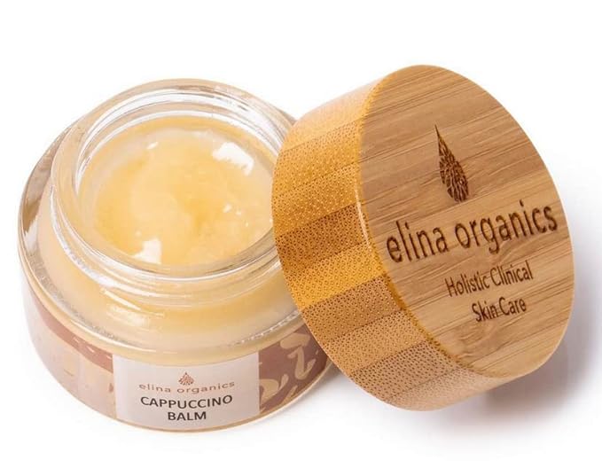 Cappuccino Balm, 1oz, lip mask, lip butter, chapstick, hydrate lips, chapped lips, dry lips, lip healing, Coffee Bean Extract, Shea Butter, Aloe Vera Oil, Vitamin E, organic skincare, all natural product
