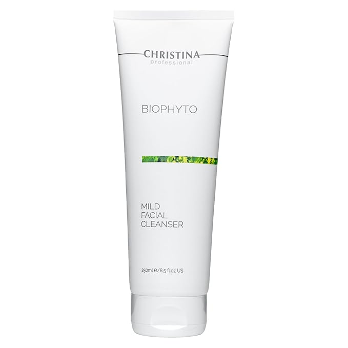 '-CHRISTINA- Biophyto Mild Facial Cleanser with Green Tea and Cucumber Extracts - 250 ml - Soapless Gentle Face Wash and Daily Facial Cleanser for All Skin Types