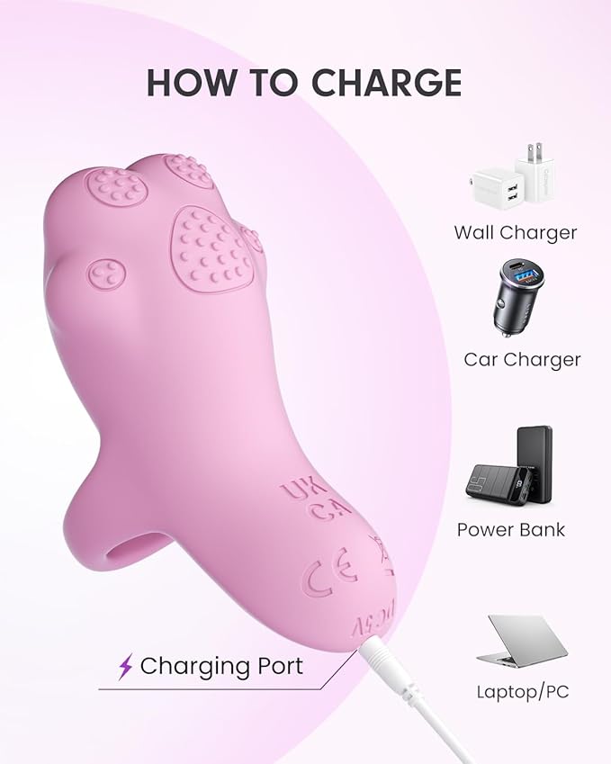 Portable Mini Facial Massage Ball, Waterproof Rechargeable Powerful Multifunctional Eye Face Finger Massager (Pink)