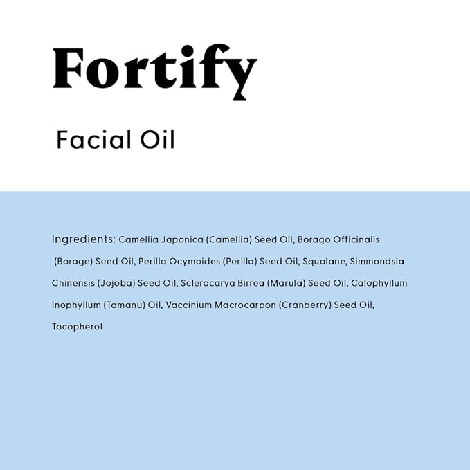 Stratia Fortify - Restorative Facial Oil with Omega Fatty Acids Blend, Nourishing & Non-Greasy for Dry, Combo & Sensitive Skin, 1 Fl Oz
