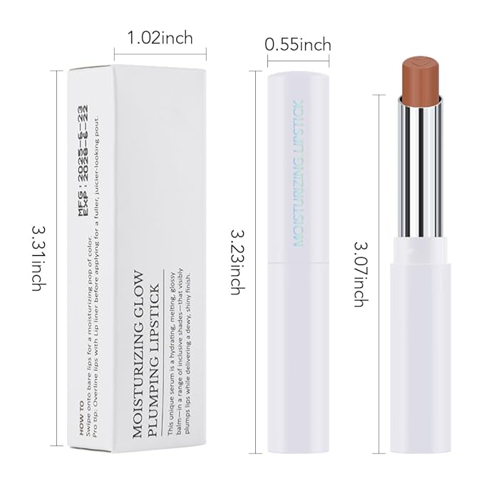 Light Beige Brown Tinted Lip Balm, Hydrating Sheer Soft Matte Finish Lipstick for Women, Creamy Natural Color Lip Tint Balm Lightweight And Non-greasy Lip Glow Long Lasting Waterproof for Dry Lips 01#