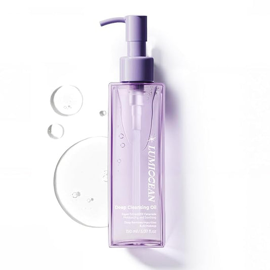 Deep Cleansing Oil, Waterproof Makeup Remover for All Skin, Makeup Blackhead Remover Gentle and Non-irritating, Facial Oil Cleanser 5.07oz