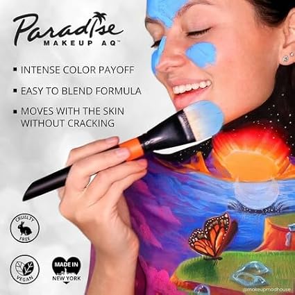 Mehron Makeup Paradise Makeup AQ Pro Size | Stage & Screen Performance, Face & Body Painting, Beauty, Cosplay, and Halloween | Water Activated Face Paint, Body Paint 1.4 oz (40 g) - Pastel Purple
