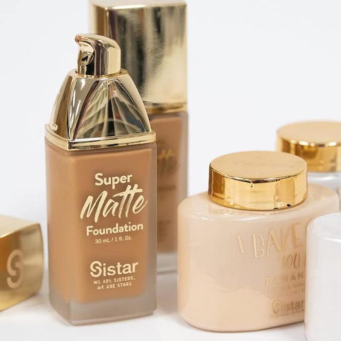 Sistar Super Matte Foundation Perfecting Liquid Foundation Full Coverage Control Shine Weightless Longwearing 30 mL / 1 fl. oz. (Rose Beige)