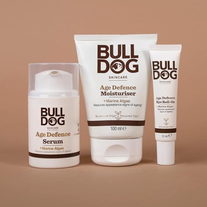 Bulldog Skincare Eye Roll On for Men, Age Defence, Rose, 15 ml