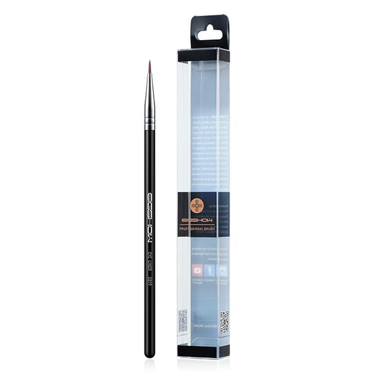 Eyeliner Brush Ultra Fine Point Premium Gel Eyeliner Brush Nylon Bristles Professional Makeup Tools for Lquid Powder And Paste Black (E819)