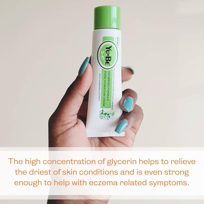 Yu-Be Advanced Formula Pure Hydration Cream Trio - Daily Oil & Fragrance Free Moisturizer to Hydrate & Soothe Sensitive Skin | Moisturizing Lotion Safe for All Skin Types & for Face, Body, & Hands