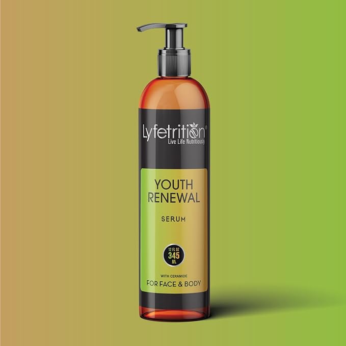 Youth Renewal Serum (Skin and Face Formula) | 12 fl oz Large Bottle | With Aloe and Retinol
