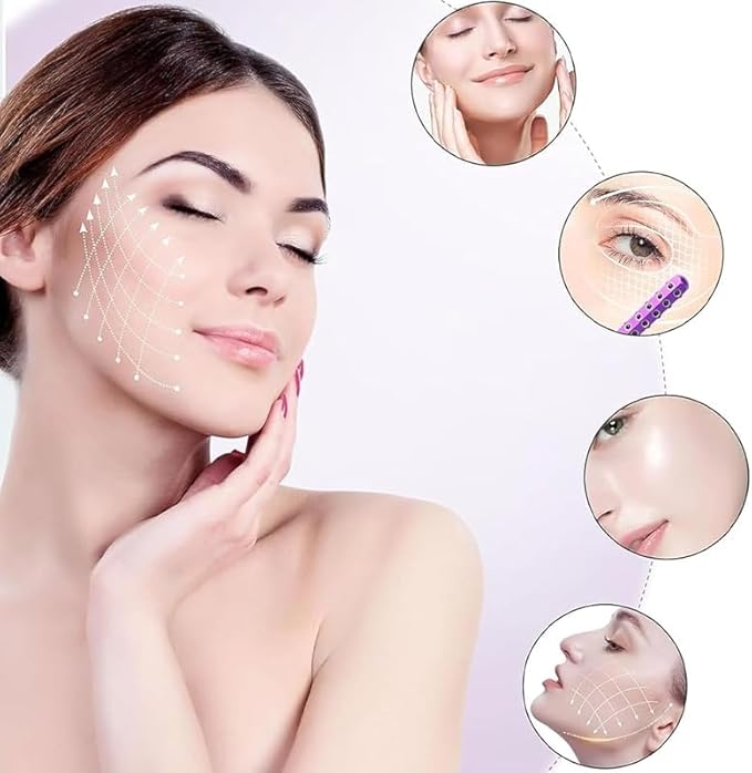 KKKing Radiance Roller - Germanium Stone Uplifting Face Beauty Massage Tool/Roller/Wand for Skin Tightening, De-Puffing, Sculpt/Lift, Anti-Aging | Uplift Face Roller, Facial Roller (Rose Gold)