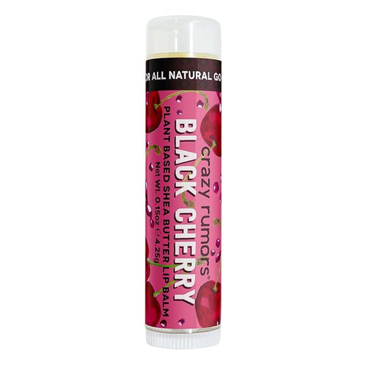 Crazy Rumors Black Cherry Lip Balm. 100% Natural, Vegan, Plant-Based, Made in USA (1-Pack)