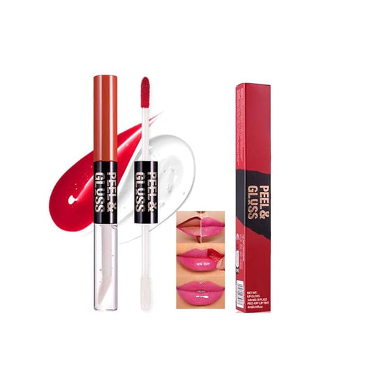 Hot Fuchsia Peel Off Lip Gloss Masque,Lip Stain Peel Off Tattoo-Peel Off Lip Tint and Lip Oil 2-in-1,Long Lasting Waterproof Transfer-proof Lip Mask Lip Gloss Peel Off Lip Liner,for All SkinType03#