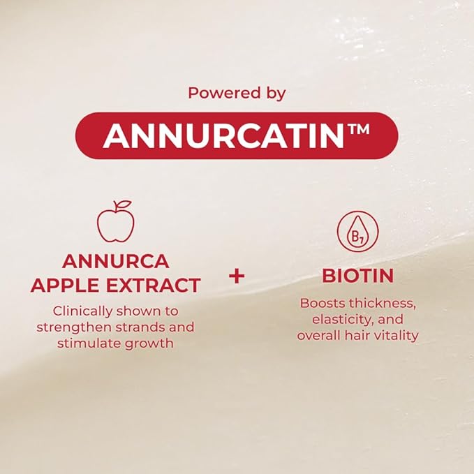 MOEV ANNURCATIN Hair Treatment Mask, Korean Wash-Off Hair Care Mask Apple Deep Damage Conditioner Sulfate-Free with Thickening Moisturizing for Damaged Thin Dry Hair, 6.76 fl.oz. (Apple & Freesia)