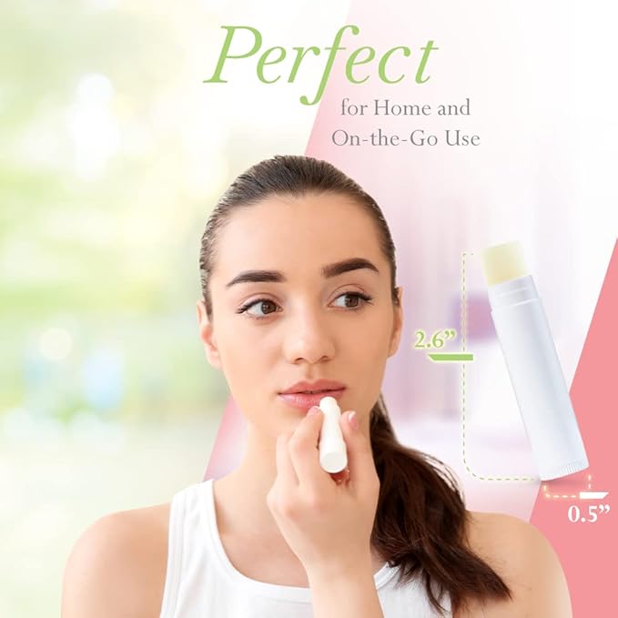 Lip Balm Bulk Unlabeled - Made in USA Bulk Chapstick - Natural Ingredients Vitamin E Shea Butter - Custom Chapstick Bulk For Party & Wedding Favors