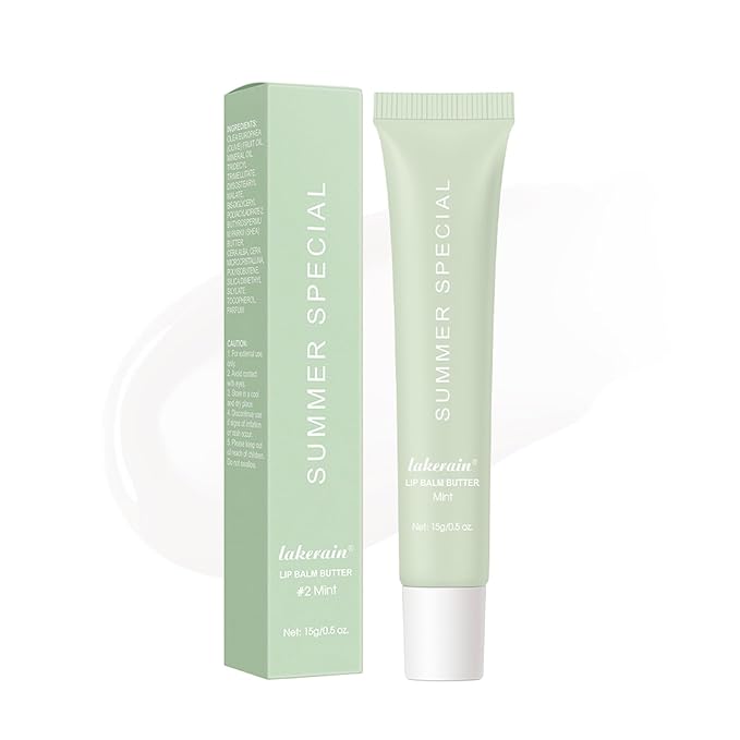 Summer Special Lip Butter Balm - Ultra-Hydrating, Nourishing Lip Care with Natural Ingredients, Shea Butter & Olive Butter, Soothes & Softens Dry Lips (#2 Mint, 0.5 Fl Oz (Pack of 1))