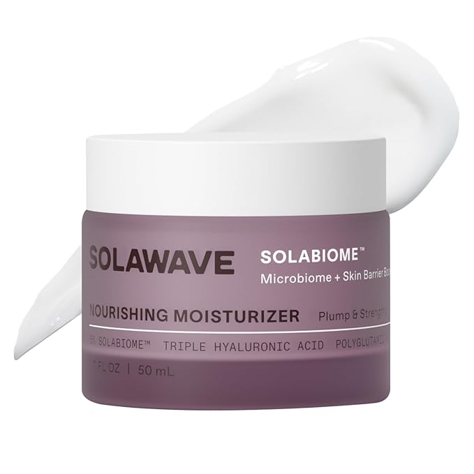Solawave Probiotic Korean Cloud Cream Moisturizer with Peptides & Hyaluronic Acid | Solabiome Prebiotic Barrier Boosting Complex – Skincare for Aging & Dryness, 1.7 Oz.