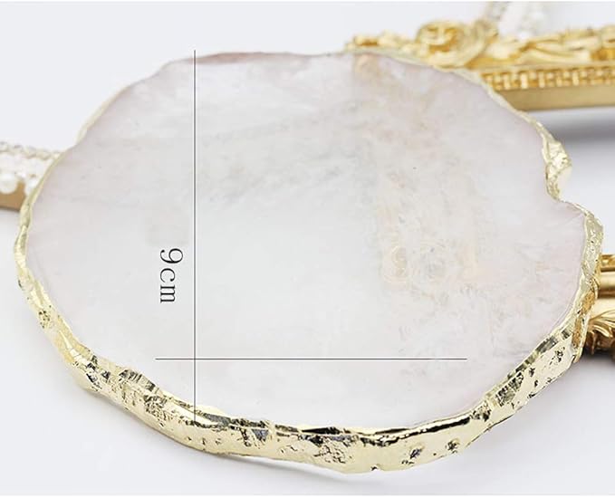 Kalolary Resin Stone Nail Art Palette, Nail Art Cosmetic Mixing Palette Color Mixing Pigment Plate Polish Holder Drawing Color Palette Nail Art Painting Gel Palette Manicure Tool (White)