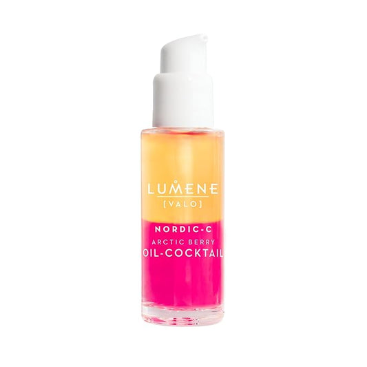 Lumene Nordic-C [Valo] Arctic Berry Face Oil - Antioxidant-Rich, Hydrating Serum with Vitamin C, Vitamin E & Hyaluronic Acid - Replenishes and Plumps Dry Skin - Vegan Skin Care (30 ml)