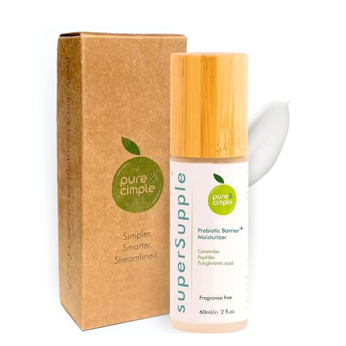 superSupple Barrier Repair Cream – Barrier Reset for Dry, Sensitive, Aging Skin – Ceramides, Peptides, Polyglutamic acid - Deep Hydration Face Cream – Prebiotic Face Moisturizer – Fragrance-Free, 60ml