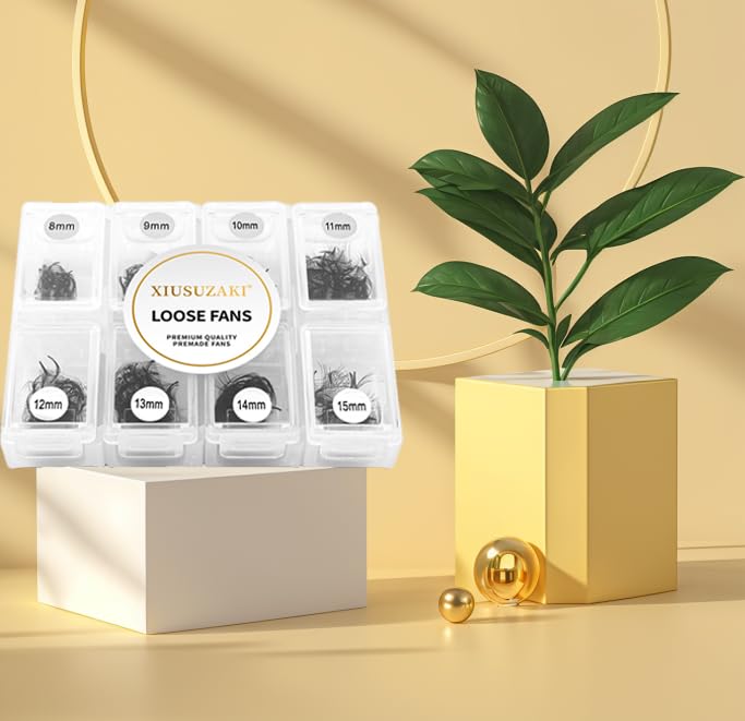 Premade Fans Eyelash Extensions 600 Fans 14D Volume Lash Extensions 0.07 Thickness Eyelash Extension D Curl Premade Lash Fans Mix 8-15mm Fluffy Soft Handmade Loose Fan(600Fans-14D-0.07-D,8-15mm)