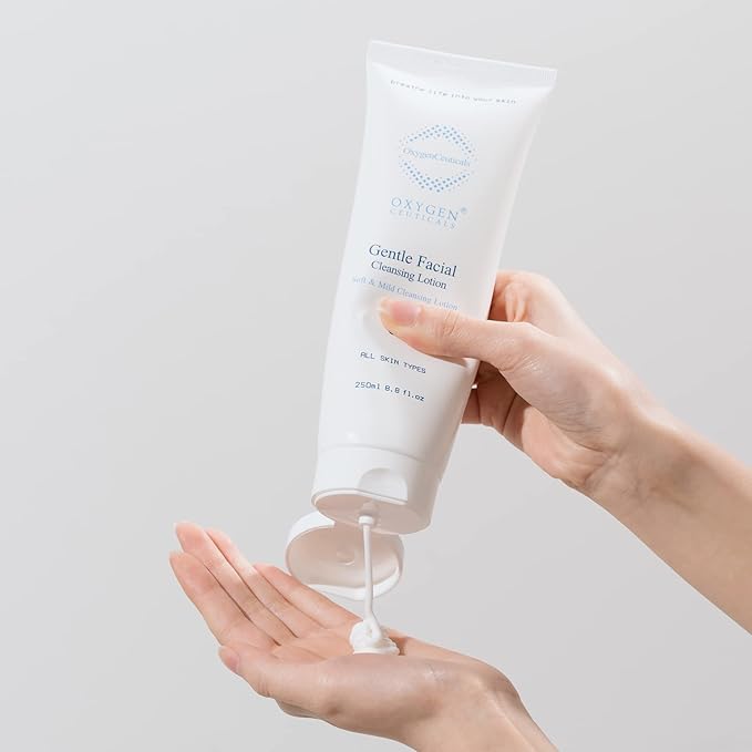 Gentle Facial Cleansing Lotion – Hydrating Cleanser for Sensitive & Dry Skin, Removes Makeup Residue & Impurities Without Greasy Feel, Enriched with Botanic Oils 33.8 fl.oz (1000ml)