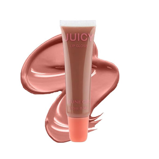 Juicy Lip Gloss, Lipgloss for Women and Girls, Lip Plumper, Lip Makeup Hydrating, Tinted Lip Balm, Colorful Lipgloss Moisturizing and Vibrant #rose pink