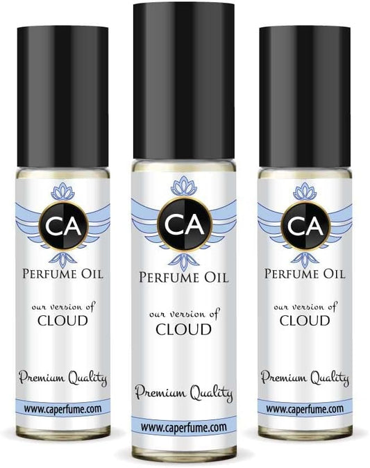 CA Perfume Impression of Cloud For Women Replica Fragrance Body Oil Dupes Alcohol-Free Sample Travel Size Long Lasting Attar Roll-On 0.3 Fl Oz-X3