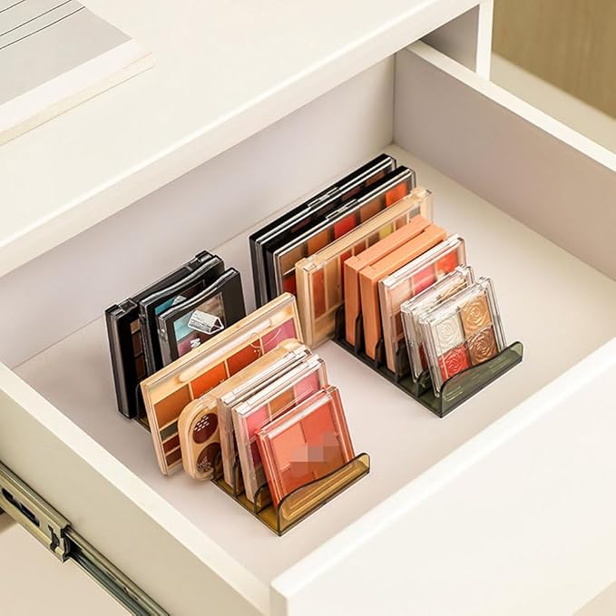 1 Piece Makeup Palette Organizer Acrylic Cosmetic Organizer 8-Section Eyeshadow Organizer Eyeshadow Blush Contour Palette Makeup Palette Cosmetic Organizer Eyeshadow Palette Organizer, Green