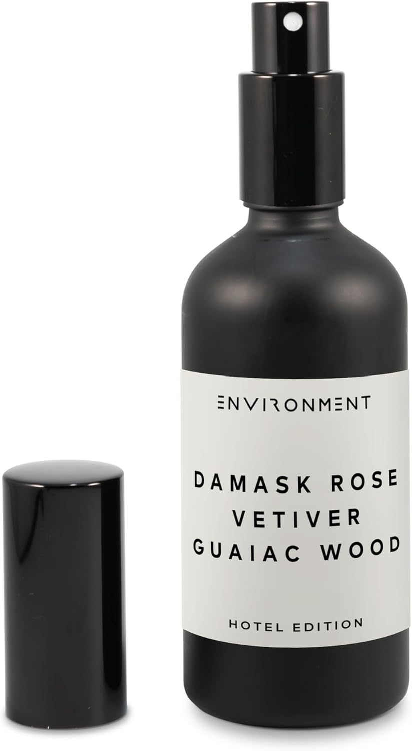 ENVIRONMENT Inspired by 5-Star Hotels FMT Room Spray, 100ml Air Freshener (Damask Rose | Vetiver | Guaiac Wood) Home Fragrance Accessories, Room Perfume, Room Deodorizer, Vegan & Cruelty-Free