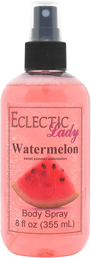 Eclectic Lady Watermelon Body Spray, 8 ounces, Body Mist for Women with Clean, Light & Gentle Fragrance, Cologne with Soft, Subtle Aroma For Daily Use