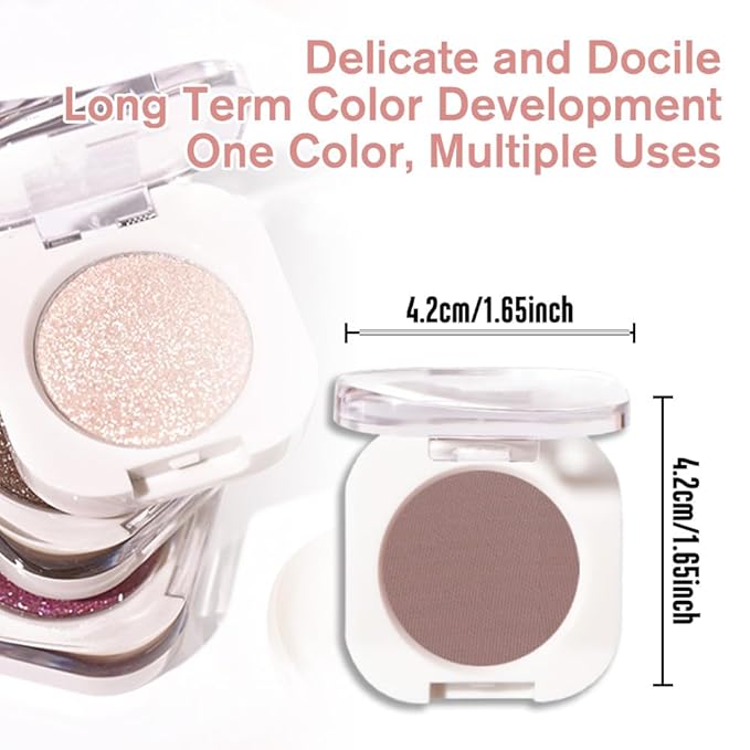 Brown Taupe Single Eyeshadow Makeup, Neutral Powde Eye Shadow for Older Women,Light Cocoa Matte Singles Eyeshadow Palette Pigmented Waterproof,sombras para ojos,Girls Monochrome Eyeshadows Gift