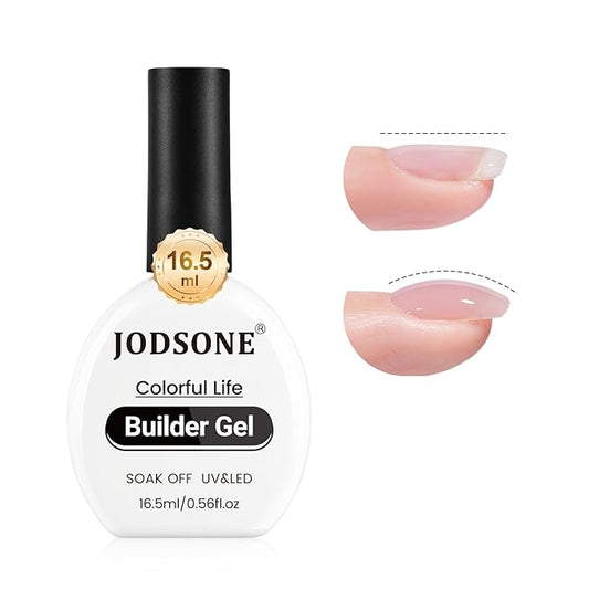 JODSONE Clear Builder Gel for Nails 16.5ml, Nail Strengthener Gel Polish for Thickening, Nail Extension, Apex Building, Repair and Long Lasting Nail Art Design Gift for Women