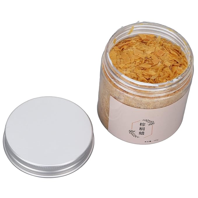 100g Palm Wax Pellets, Carnauba Wax for Lip Balm, Cosmetics DIY Carnauba Wax Material Accessory Lip Balm Making Supplies for Lipstick Lip Balm Making Increase the Melting Point of Lipstick