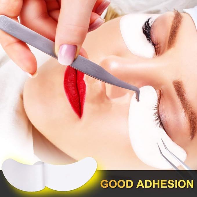 Hydrogel Eye Patch Eyelash Extension Supplies - Akissos 100 PCS Lash Extension Supplies Lift Tint Under Eye Pads Undereye Gel Patches Lint Free Professional Individual DIY Beauty Tool - 3nd Gen